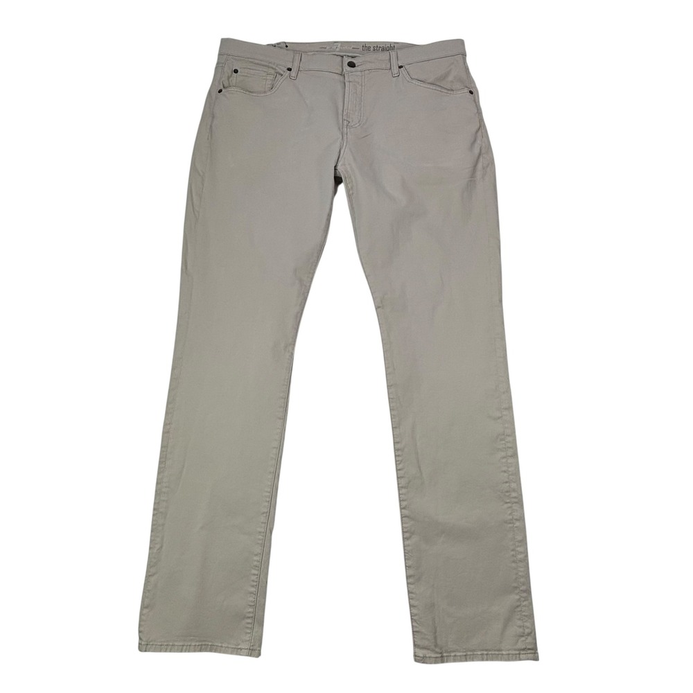7 For All Mankind Mens The Straight Leg Pants Size 40 Beige Casual 34"Inseam